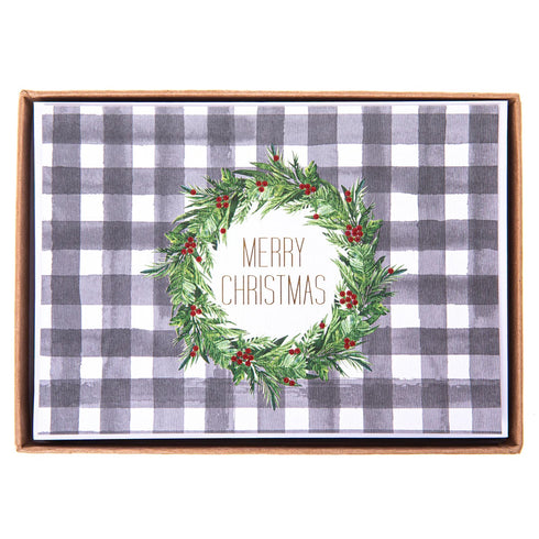 HOLIDAY BOXED CARDS PLAID